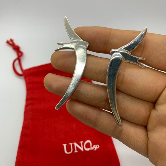 Uno de 50 Earrings Simple Minimalist Unique Earrings Silver-Plated Alloy Metal - Picture 3 of 8